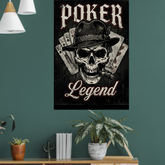 Affiche Poker Legend Funny Shirt I Love Poker Texas Holdem