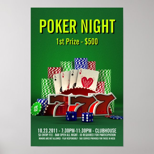 Affiche Poker Night -Poker (Devant)