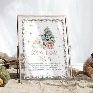 Affiche Polar Bear ne pas dire Baby Game