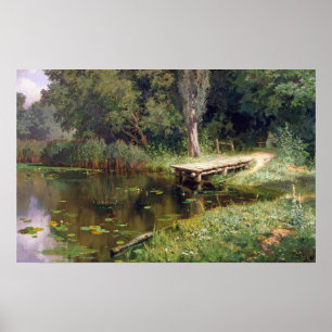 Affiche Polenov - Étang envahi par la végétation