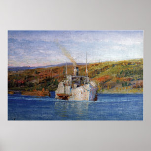 Affiche Polenov - Le Steamer Vladimir Est Devenu Un Tug