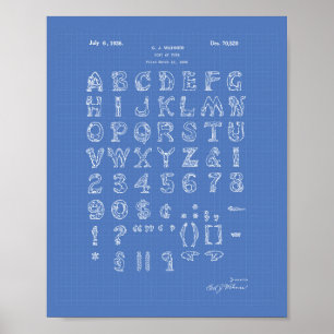 Affiche Police 1926 Brevet Art Plan directeur