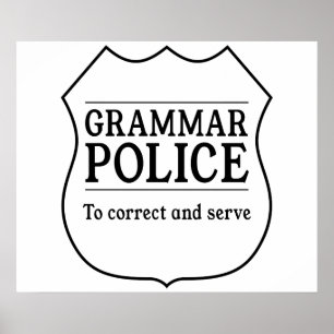 Affiche Police de grammaire