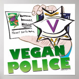 Affiche Police de Vegan