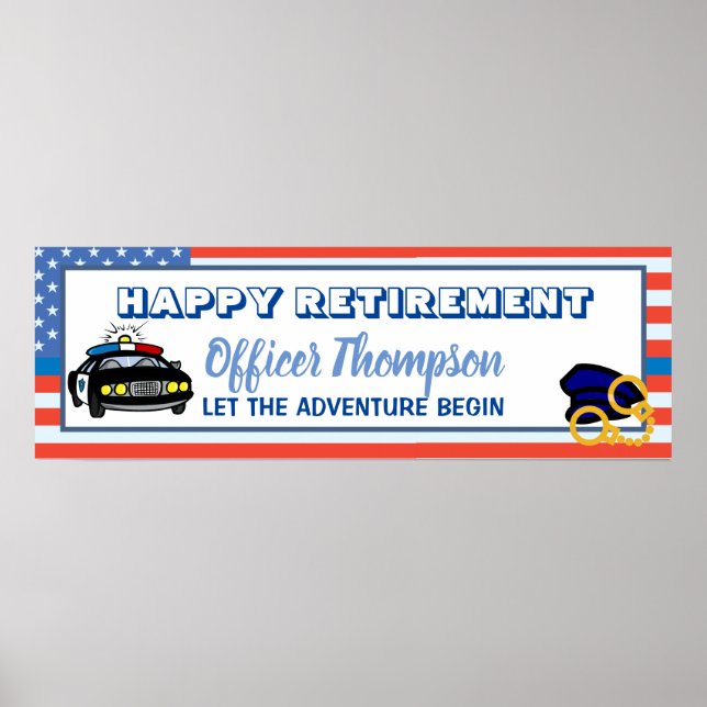 Affiche Police Department American Flag Retirement (Devant)