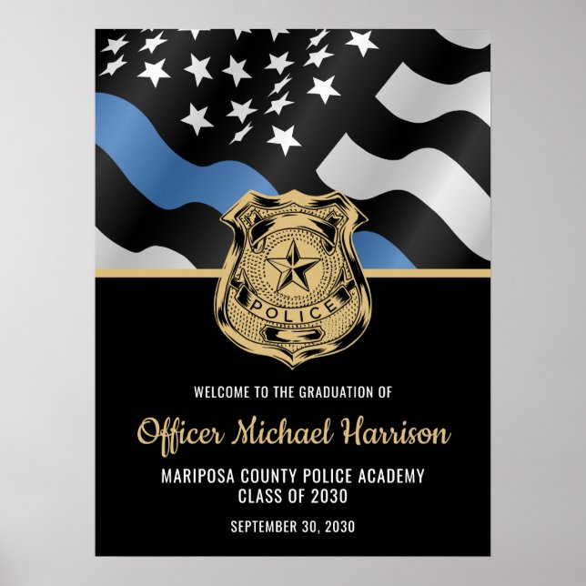 Affiche Police Graduation Law Enforcement Party Welcome (Devant)
