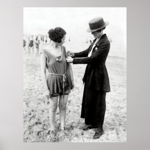 AFFICHE POLICE MESURES DE LA FEMME SUIVI DES ANNÉES 1920