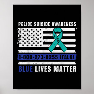 Affiche Police Sensibilisation au suicide Bleu Vit la loi