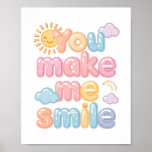 Affiche Police "Vous Me Faites Sourire" Bubble Font