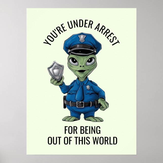 Affiche Policier extraterrestre (Devant)