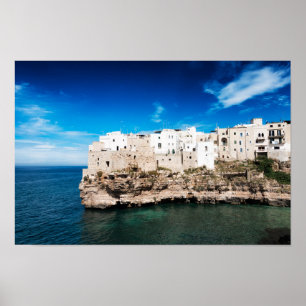 Affiche Polignano qu'une jument loge sur une falaise en