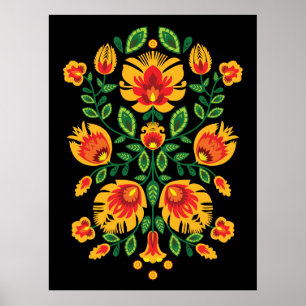 Affiche 💛 🧡 ❤️ Polish superbe Folk Wycinanki