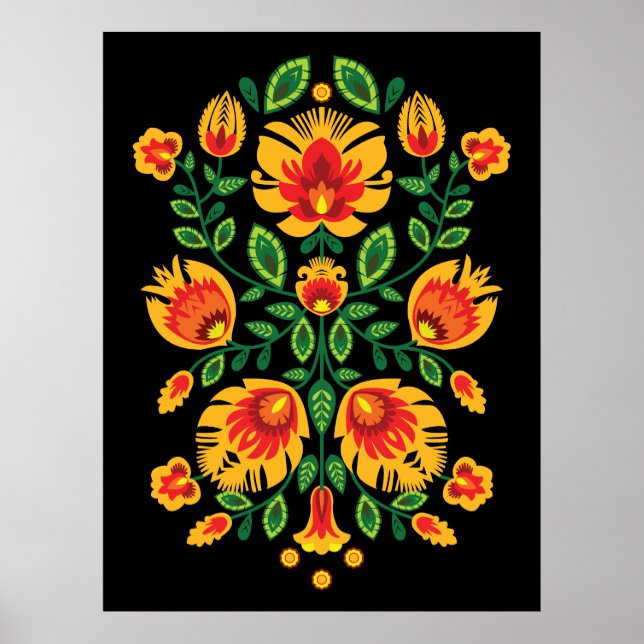 Affiche 💛 🧡 ❤️ Polish superbe Folk Wycinanki (Devant)