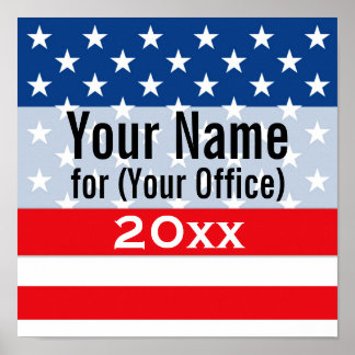 Affiche Political Campaign Non-Partisan Printed Candidate