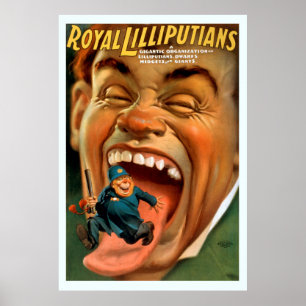 Affiche Politicien de la grande bouche