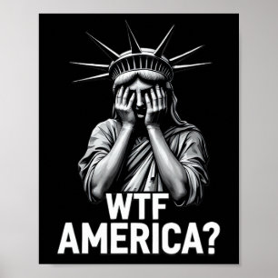 Affiche Politique Et Démocratie Anti-Trump Avec L'Amérique