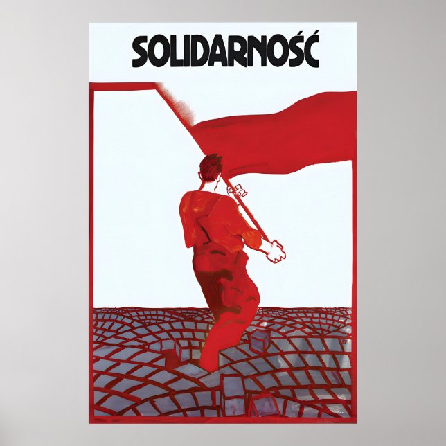 Affiche politique Pologne Solidarność Syndicat (Devant)