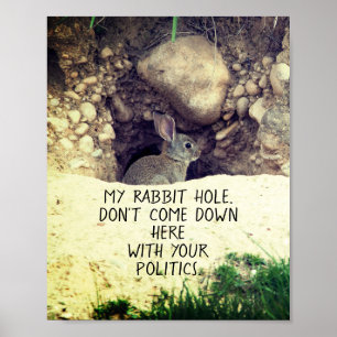 Affiche Politique Rabbit Hole Bunny Photo Politique Humour