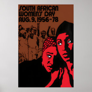 Affiche politique sud-africaine Journée de la femm