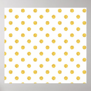 Affiche Polka Gold Parties scintillant points Texture