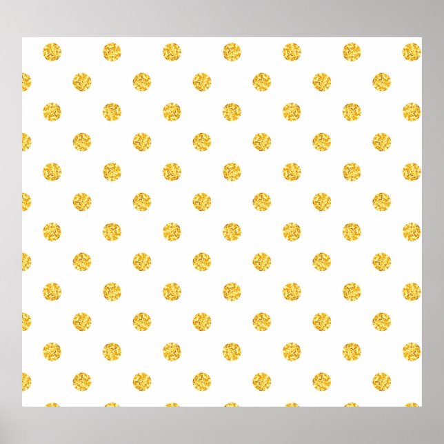 Affiche Polka Gold Parties scintillant points Texture (Devant)