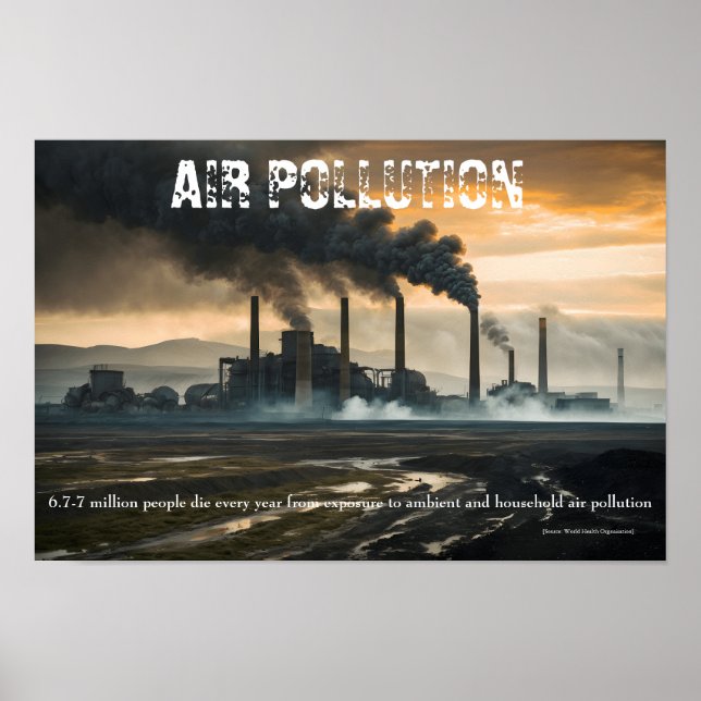 Affiche Pollution atmosphérique (2023) | (Devant)