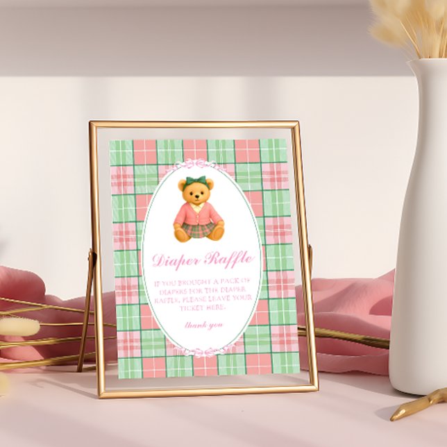 Affiche Polo Girl Teddy Bear Diaper Raffle (Créateur téléchargé)