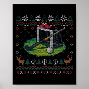 Affiche Polo Hockey Sweat de Noël Laid Sports Jouez