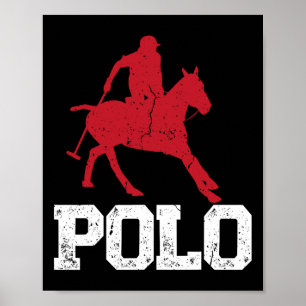 Affiche Polo Joueurs Horseback équitation Cheval Equestre 