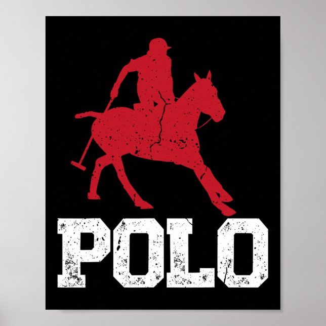 Affiche Polo Joueurs Horseback équitation Cheval Equestre  (Devant)
