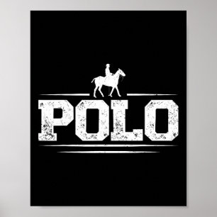 Affiche Polo Joueurs Horseback équitation Cheval Equestre