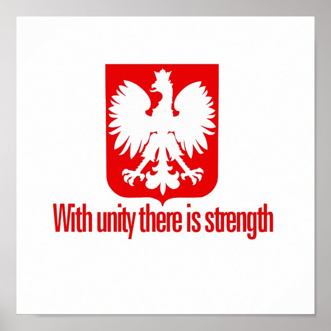 Affiche Pologne - Avec unité Force (Devant)