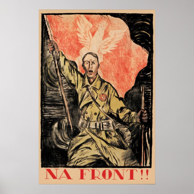 Affiche Pologne Propagande Guerre polono-soviétique des an (Devant)