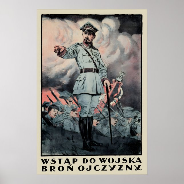 Affiche Pologne Rejoignez l'armée et défendez la (Devant)