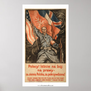 Affiche polonaise de la langue WWI