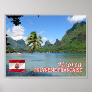 Affiche Polynésie française - Moorea - Baie de Cook -