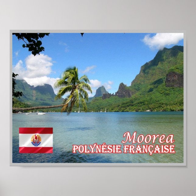 Affiche Polynésie française - Moorea - Baie de Cook - (Devant)