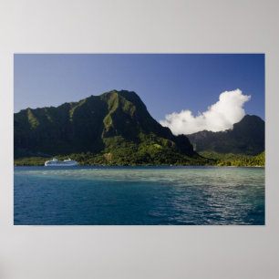 Affiche Polynésie française, Moorea. Le Paul Gauguin