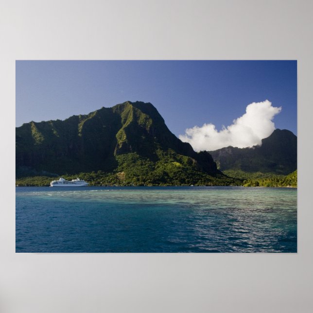Affiche Polynésie française, Moorea. Le Paul Gauguin (Devant)