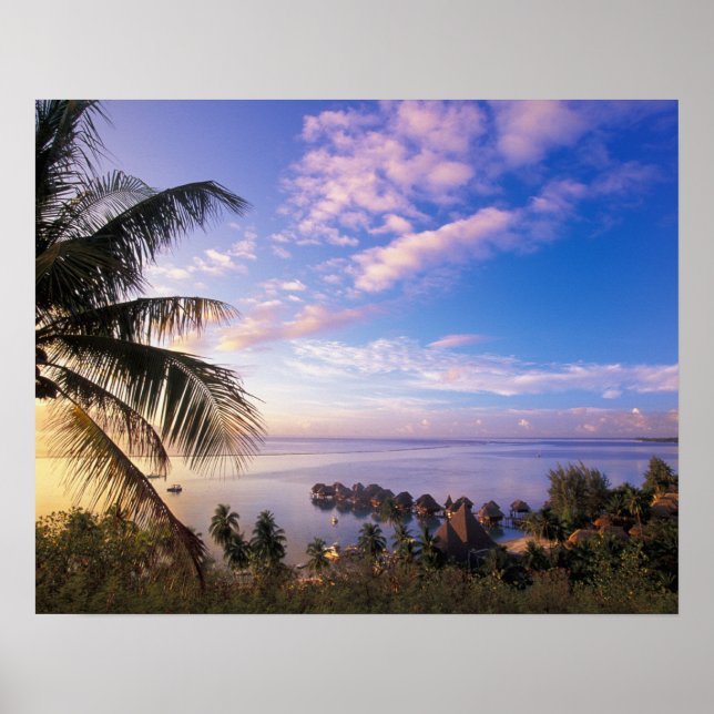 Affiche Polynésie française, Moorea. Vue sur la Baie de (Devant)