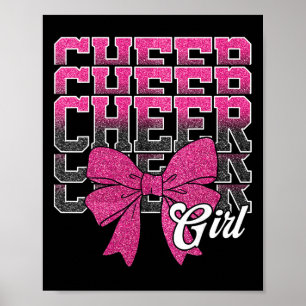 Affiche Pom-Pom Girl Coquette Nœud Pom-Pom Girls Cheerlead