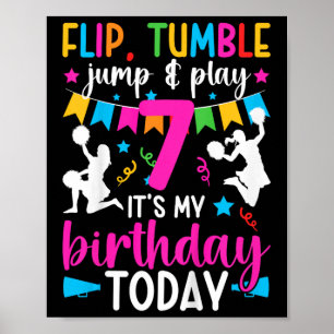 Affiche Pom-Pom Girl de 7 ans pour Anniversaire