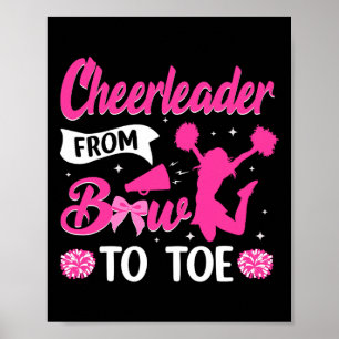 Affiche Pom-pom girl de la tête aux pieds Cheer Cheerleadi