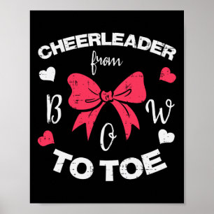 Affiche Pom-Pom Girl De La Tête Aux Pieds Femmes Cheerlead