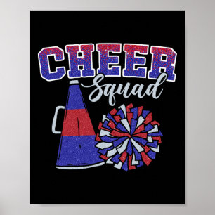 Affiche Pom-pom girl drôle de l'équipe de cheerleading Rou