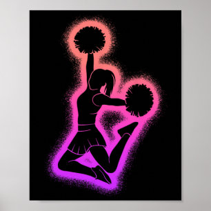 Affiche Pom-Pom Girl Fille De Cheerleading Femmes Enfants
