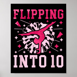 Affiche Pom-pom girl pour 10 ans Fille de dix ans cheerlea