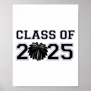 Affiche Pom-pom girl Principal Cheer Cl De 2025 Graduation