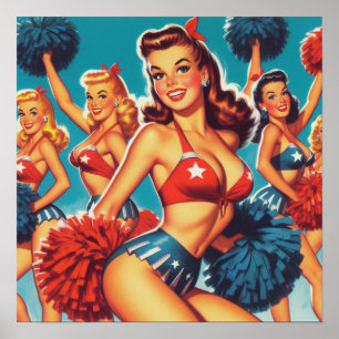 Affiche Pom-pom girl vintages
