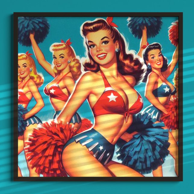 Affiche Pom-pom girl vintages (Créateur téléchargé)
